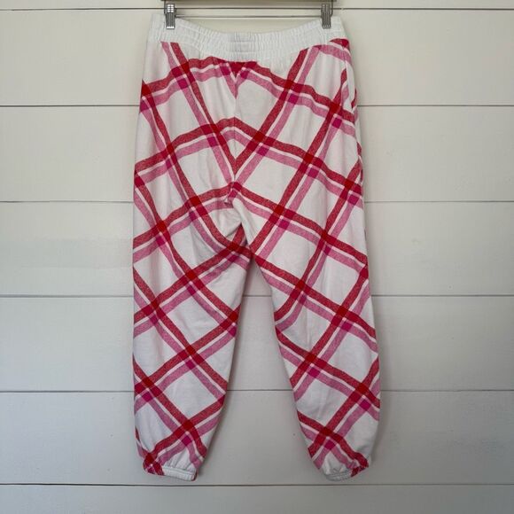 Colsie Women’s Large Pink Red Patterned Jogger Pants - Picture 3 of 5
